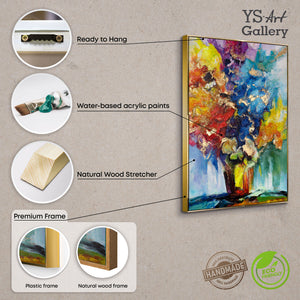 Abstract pictures "Lively Bouquet" with frame living room pictures