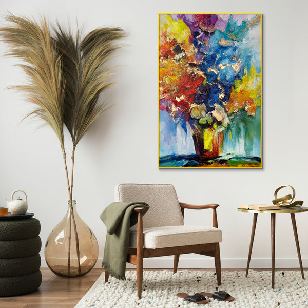 hand made home decoration abstract acrylic painting