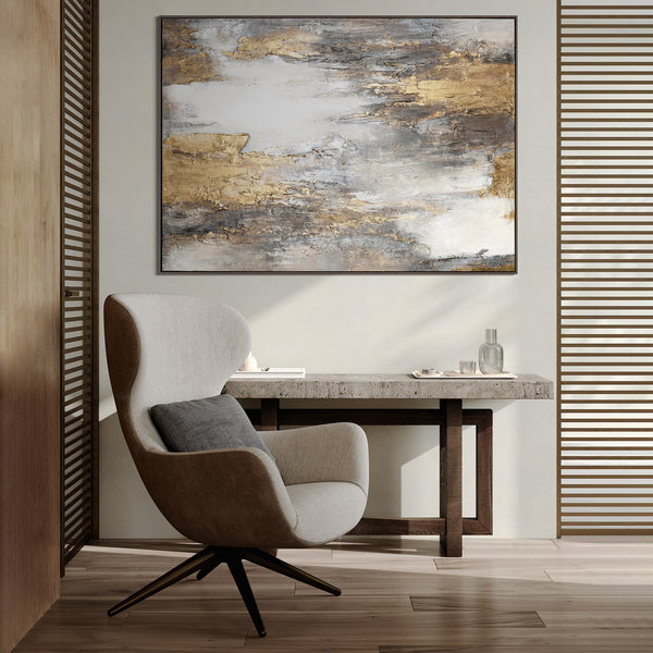 Abstract wall pictures for living room "Soft flow of time II"