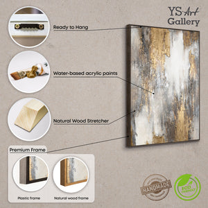 Abstract pictures with frame "Gentle flow of time" Modern art on canvas