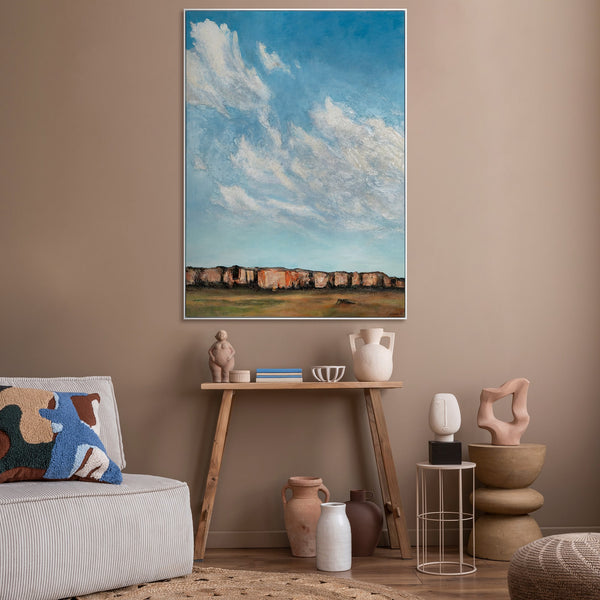 Landscape painting on canvas "Inspired by the clouds"