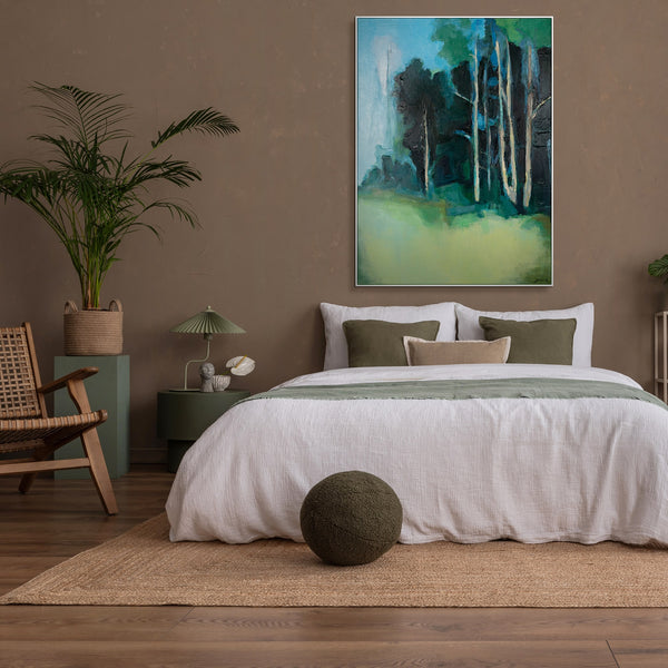 Painting on canvas framed wall art "Forest Composition"