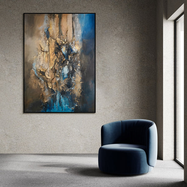 Textured abstract artwork on canvas "Elegant Combination"