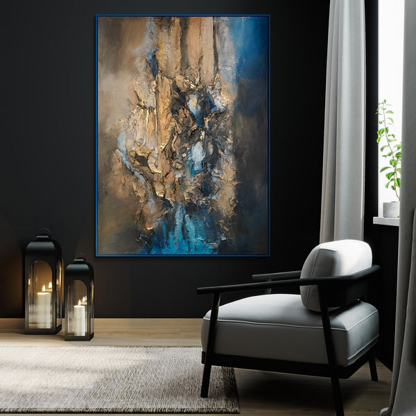 Textured abstract artwork on canvas "Elegant Combination"