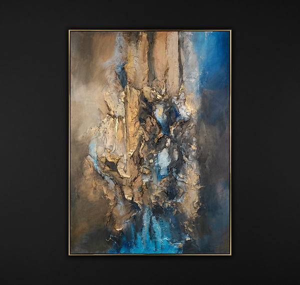 Textured abstract artwork on canvas "Elegant Combination"