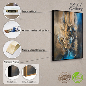 Modern Abstract Art Pictures with Frames "Elegant Abstraction" Large Pictures for the Living Room