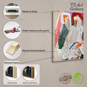 Gerahmtes Acrylgemälde einer regnerischen Straßenszene, fertig zum Aufhängen