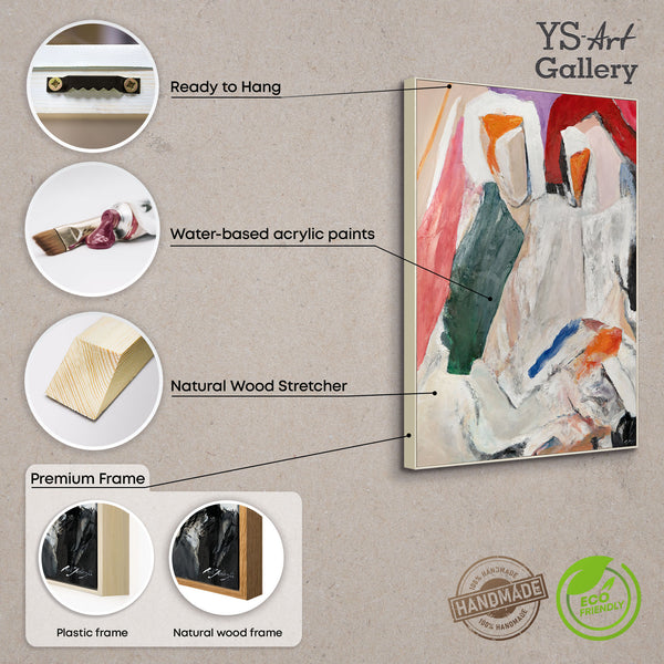 Gerahmtes Acrylgemälde einer regnerischen Straßenszene, fertig zum Aufhängen