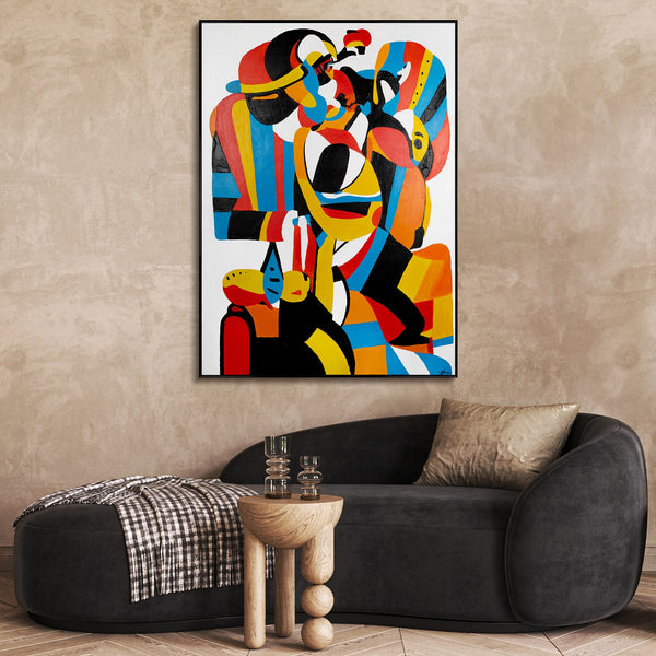 Bright abstract painting on canvas "Expression of Forms"