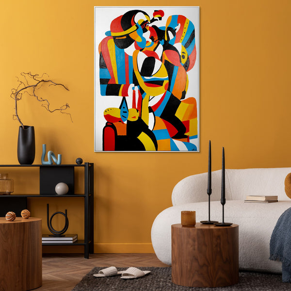 Bright abstract painting on canvas "Expression of Forms"