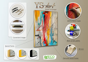 Hand-painted pictures "Colorful Harmonies" with frame wall decoration living room