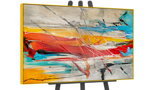 Hand-painted pictures "Colorful Harmonies" with frame wall decoration living room