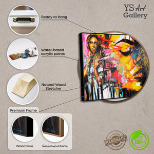 Pictures on canvas "Symphony of Colors" with frame wall decoration living room