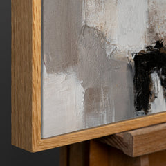 Modern art "Golden Fragments" with frame famous paintings