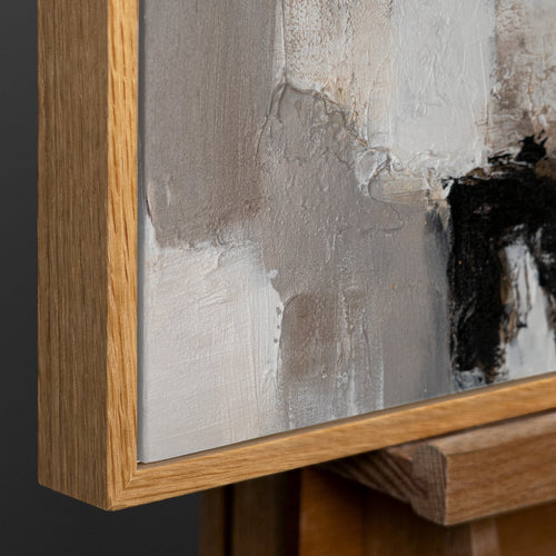 Modern art "Golden Fragments" with frame famous paintings
