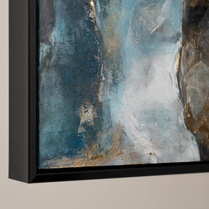 Abstract art "Golden Consonances" with frame picture living room