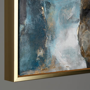 Abstract art "Golden Consonances" with frame picture living room