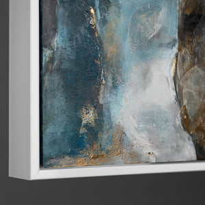 Abstract art "Golden Consonances" with frame picture living room