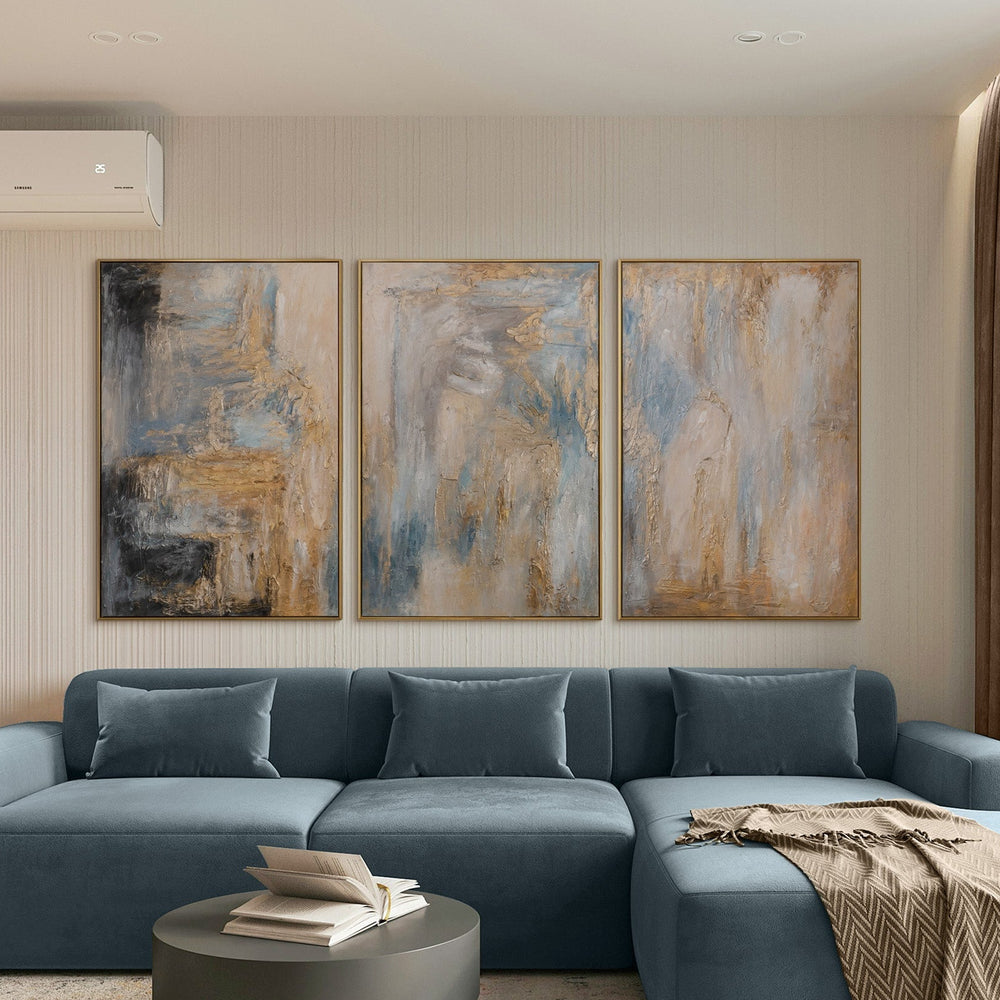 "Sheen and Elegance" – Hand Painted Pastel Wall Art Canvas with Frame, 24x16 inches