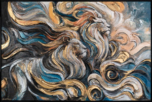 Hand-Painted Canvas „Dynasty of Strength“ – Majestic Wall Art