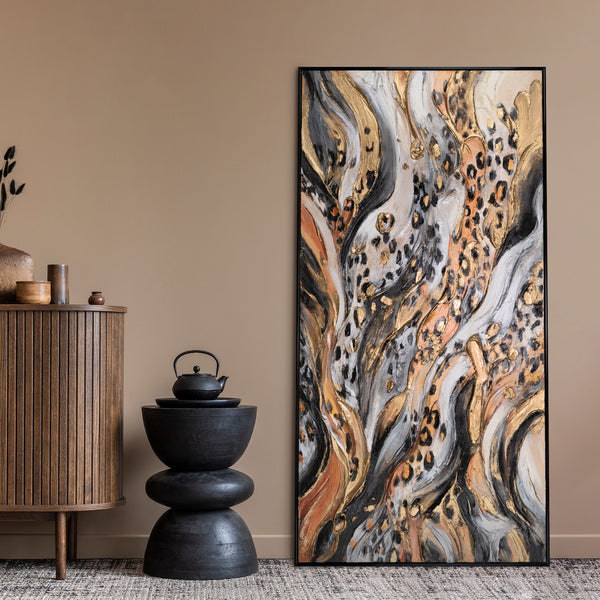 Oversized Wall Art Textured Abstract Canvas – Wild Flow