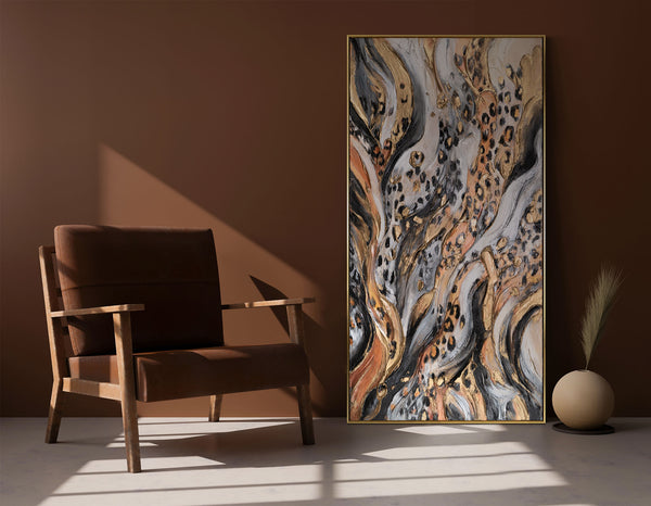 Oversized Wall Art Textured Abstract Canvas – Wild Flow