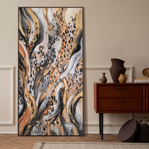 Oversized Wall Art Textured Abstract Canvas – Wild Flow