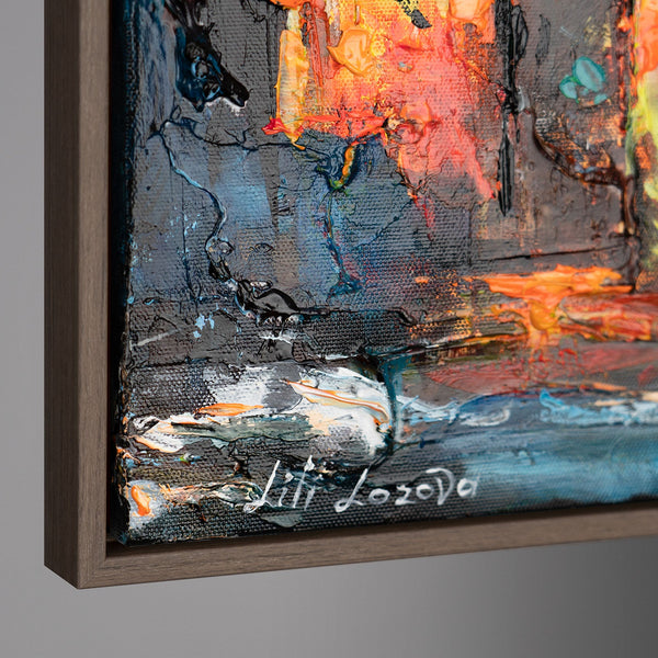 "The Coziness of Paris" – City Paintings with Colorful Abstract Artwork on Canvas