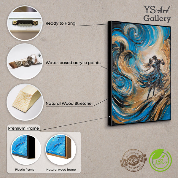 Framed Canvas Art Abstract Figurative Luxury Wall Art – Endless Dance