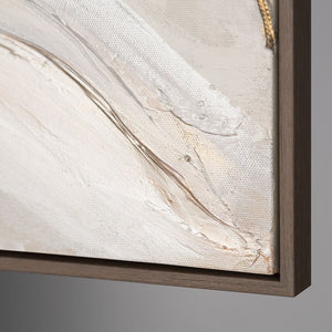 "Natural Decoration" Acrylic Picture – White and Gold Painting and Modern Art Canvas Painting