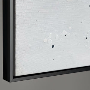 Framed Black and Gold Wall Art Vertical Abstract Composition — Rising Silence