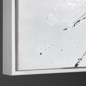 Framed Black and Gold Wall Art Vertical Abstract Composition — Rising Silence