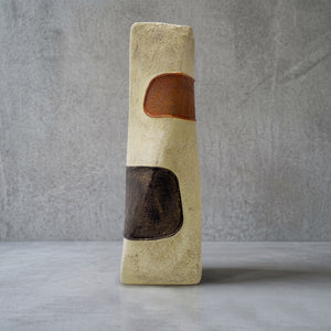 Keramik deko bodenvase handbemalt, eckige Form, 30,5 cm