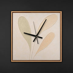 Unique Hand-Painted Wall Clock – Abstract Earth Tones, Sage & Terracotta, 35×35 cm