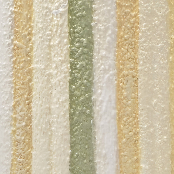Keramik bodenvase beige handbemaltes Blattmotiv, 22 cm