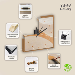 Unique Hand-Painted Wall Clock – Expressionist Autumn Forest, Vivid Colours, 35×35 cm