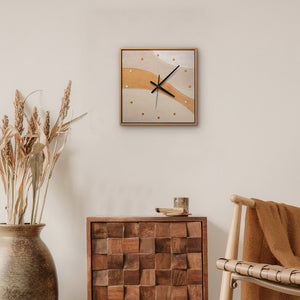 Unique Hand-Painted Wall Clock – Expressionist Autumn Forest, Vivid Colours, 35×35 cm