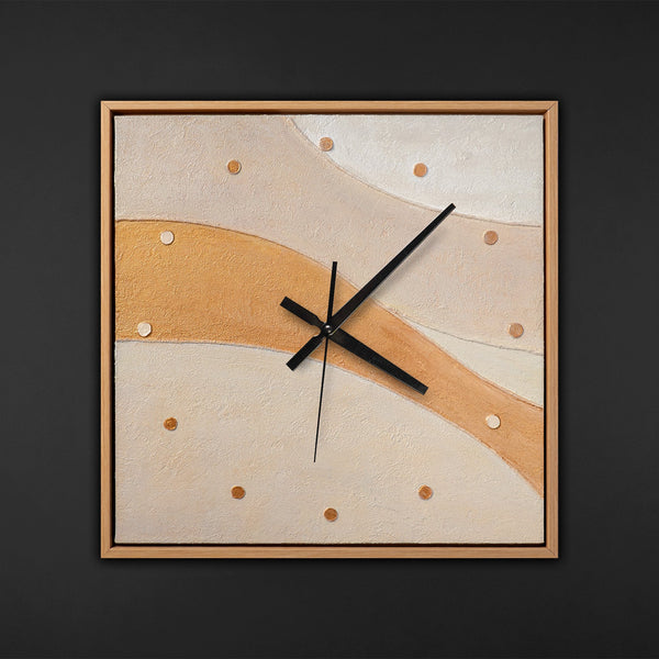 Unique Hand-Painted Wall Clock – Expressionist Autumn Forest, Vivid Colours, 35×35 cm