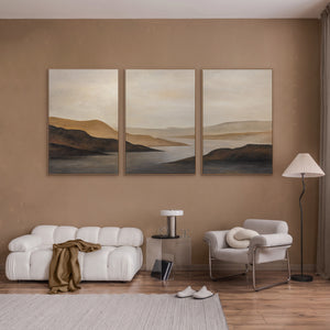Hand-Painted Wall Painting Landscape "Soft Dawn"