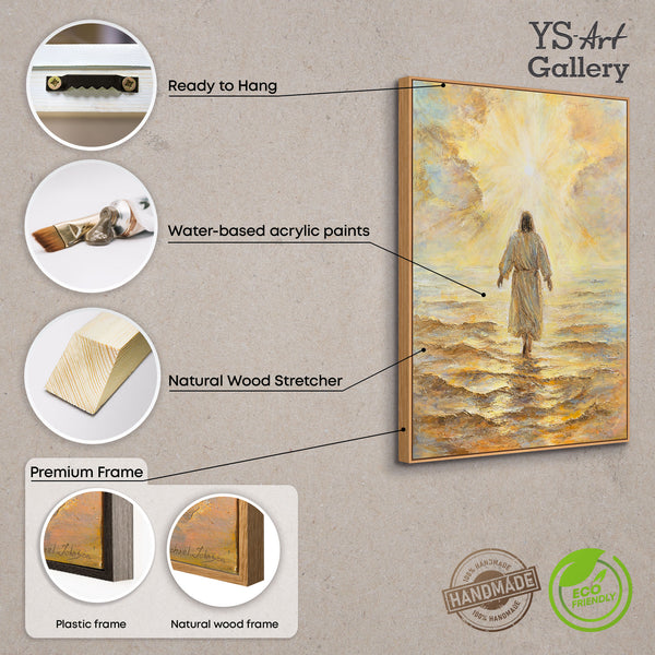 Figurative Wall Art Framed Spiritual Light Scene – Path of Light