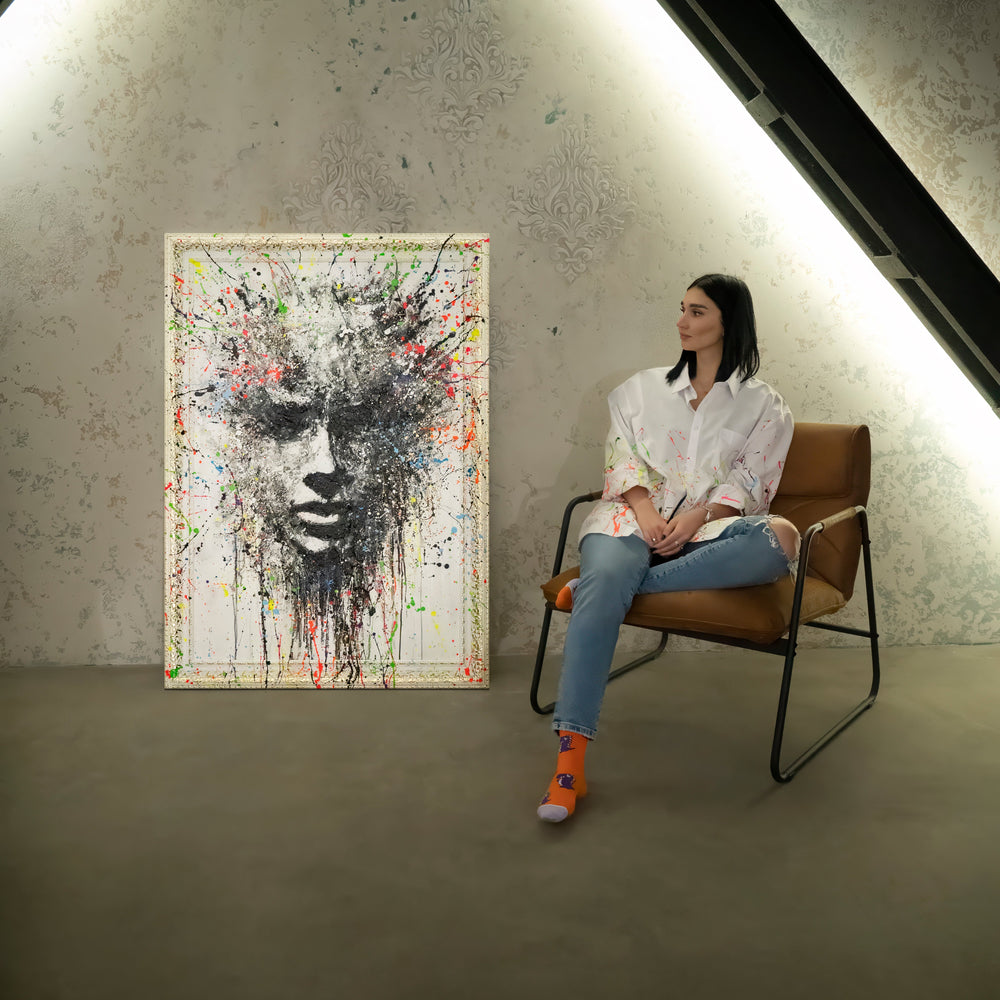 Modern Abstract Paintings with Frame – Wall Art Decor "Ethereal Picture"

