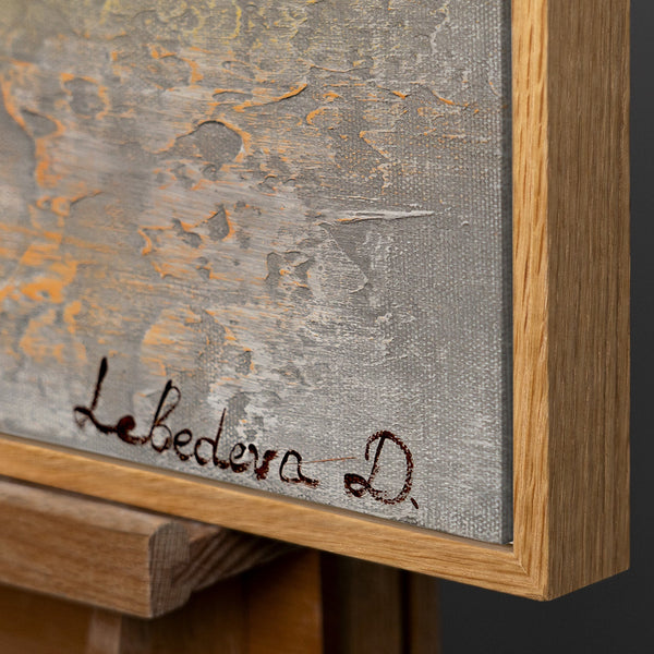 Gold & Silver Abstract Wall Art – Framed Large Textured Canvas – Golden Abstraction