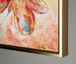 Flower canvas painting with frame "Beautiful flowers"