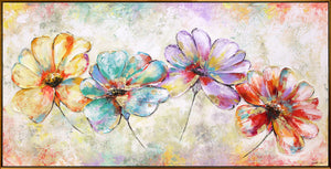 Flower canvas painting with frame "Beautiful flowers"