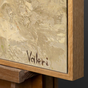 Large Wall Art Framed Gold Textured Abstract Canvas – Aurora Veil