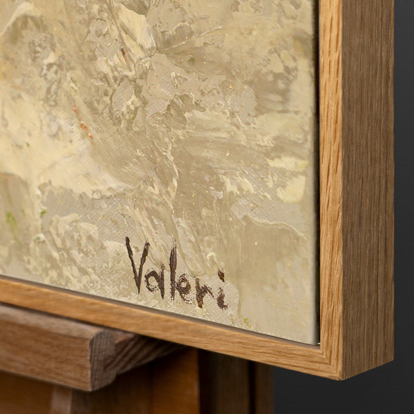 Large Wall Art Framed Gold Textured Abstract Canvas – Aurora Veil