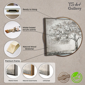 Large Wall Art Framed Textured Canvas – Silent Horizon