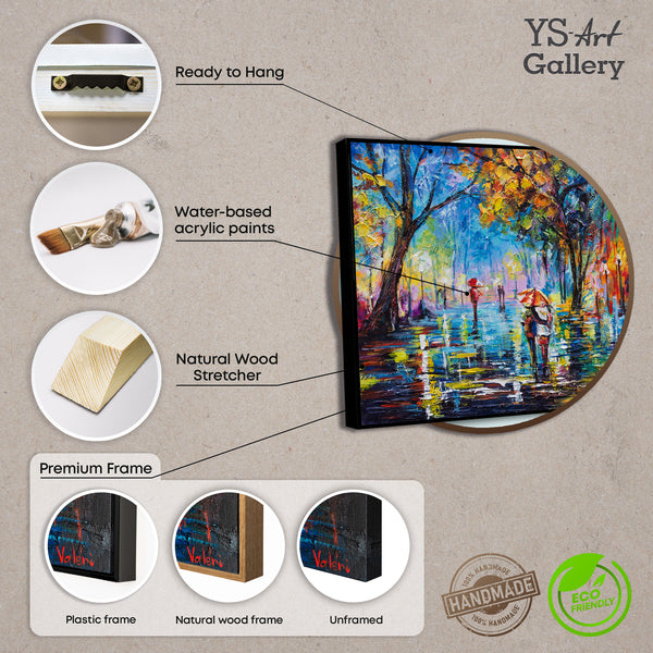 Gerahmtes Landschaftsgemälde, bereit zum Aufhängen