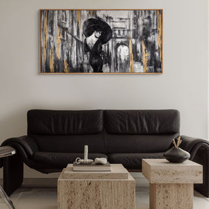 Pictures for the living room "Filmstrip" Wall pictures black and white with frame