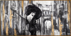 Modern art acrylic painting with frame "Film reel"